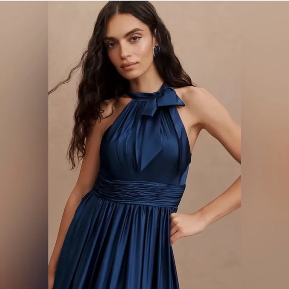 Mac Duggal Ruffle Halter Dress Saphire size 4 NWT - Picture 6 of 9